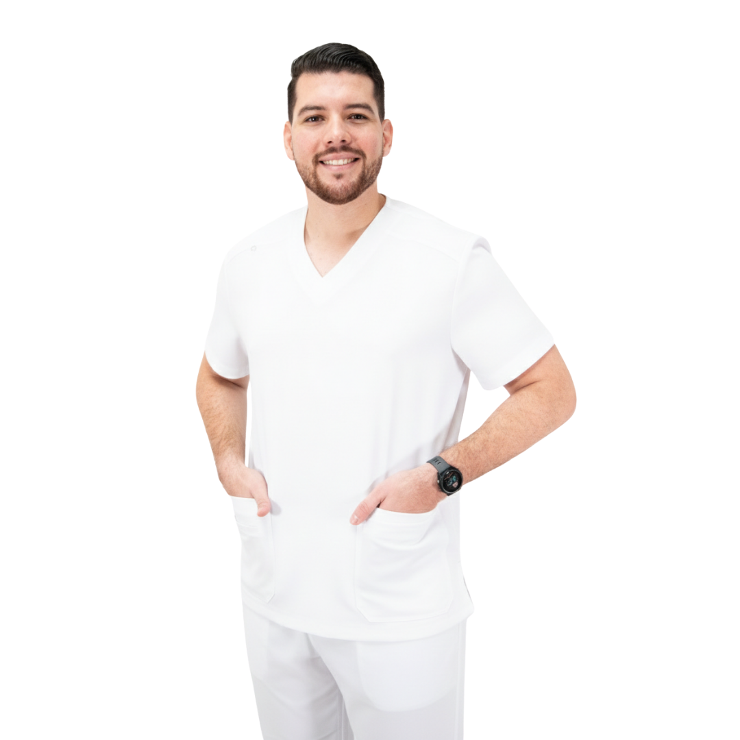Make It Happen Scrub Top - Color Blanco