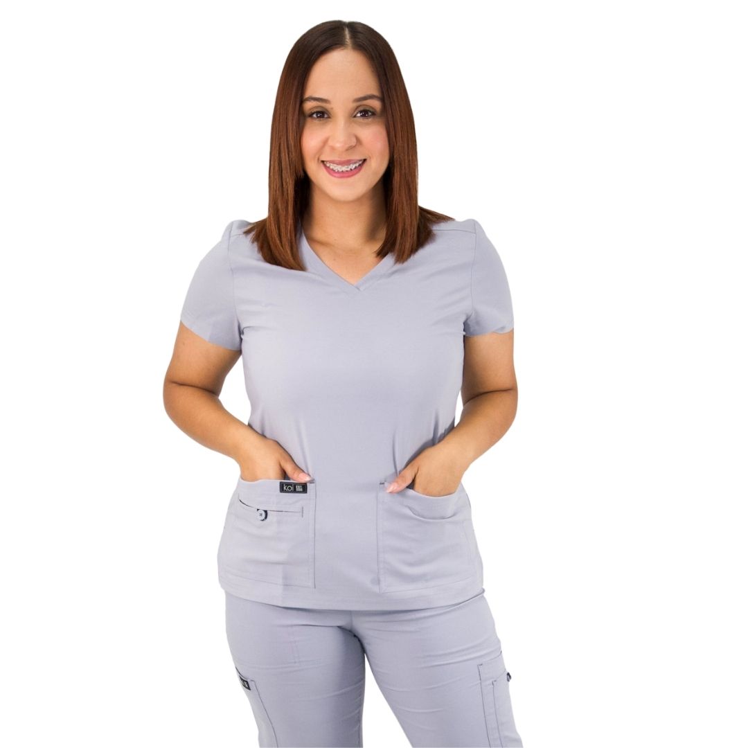 Becca Scrub Top - Color Gris