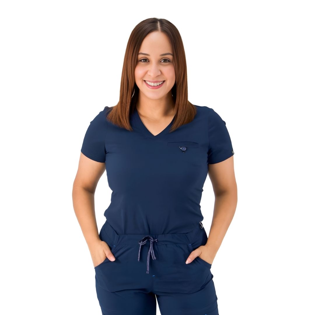 Kade Scrub Top - Color Azul Marino