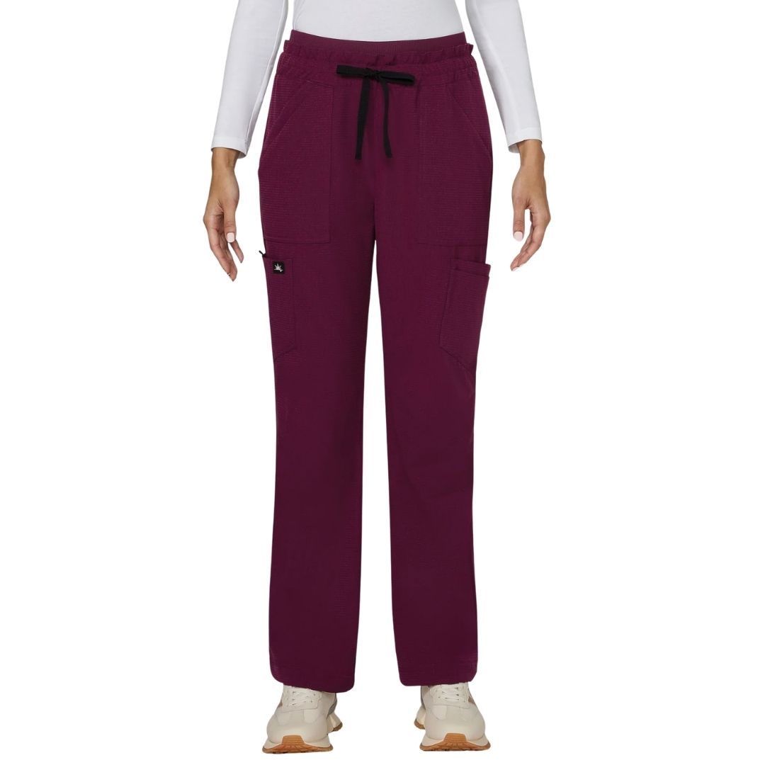 Freda Wide-Leg Scrub Pant - Color Vino
